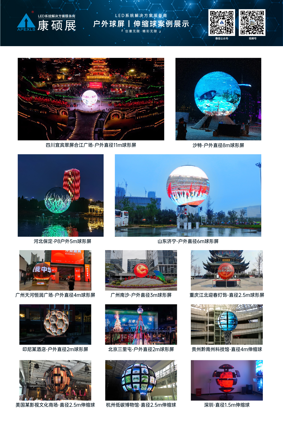 LED球形屏解決方案，LED球形屏廠家，LED球形案例集