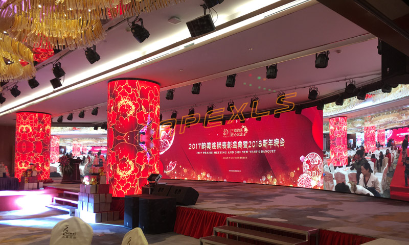 深圳?？婆d工業(yè)園P3MM LED圓柱屏