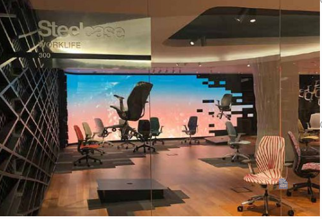 美國(guó)芝加哥Steelcase Showroom 戶內(nèi)P4MM柔性屏