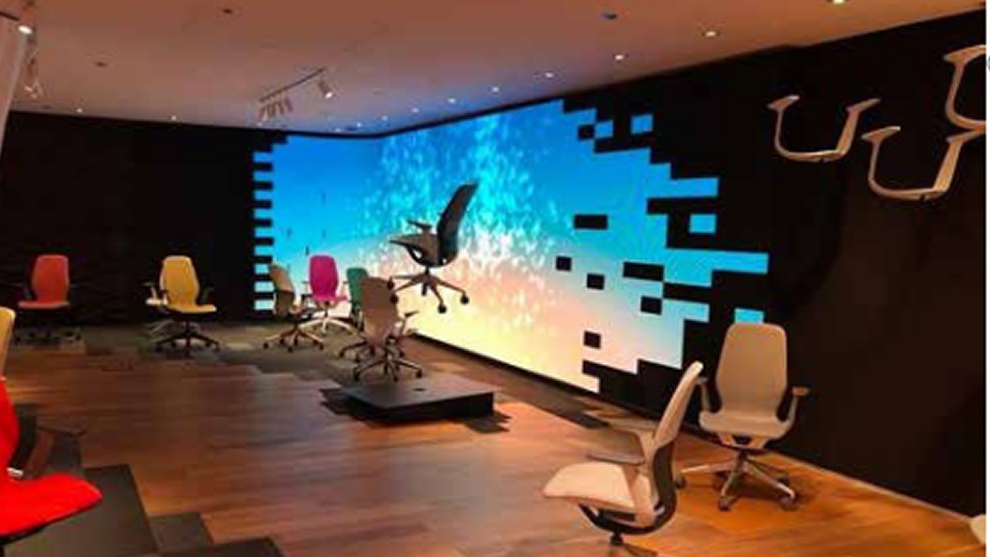 美國(guó)芝加哥Steelcase Showroom 戶(hù)內(nèi)P4MM柔性屏